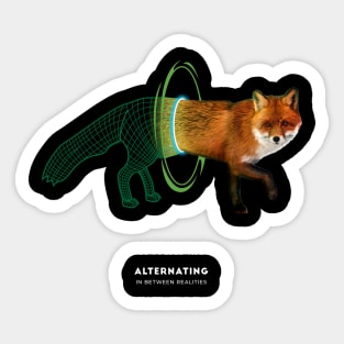 Fox walks through a Warp Portal in our Dimension Sticker